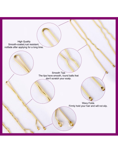 225PCS Redes Invisibles para Moños Rubias + 100 Alfileres