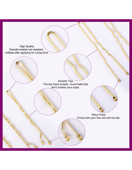 225PCS Redes Invisibles para Moños Rubias + 100 Alfileres