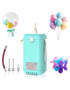 Bomba de Globo Eléctrica Fikowo Azul 110V 15W Portátil