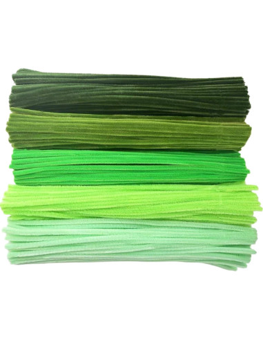 500 Limpiapipas Verdes Chenille 30.48 cm para Manualidades