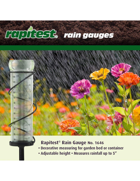 Medidor de Lluvia Metálico Luster Leaf 1646 con Estaca 12.5cm