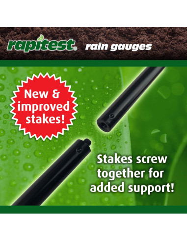 Medidor de Lluvia Metálico Luster Leaf 1646 con Estaca 12.5cm