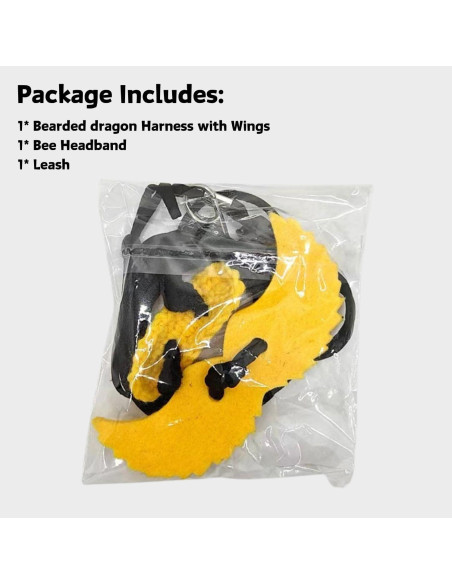 Conjunto Arnés y Correa Ajustable SEZDEKI para Dragón Barbudo Amarillo Conjunto Arnés y Correa Ajustable SEZDEKI para Dragón Barbudo Amarillo