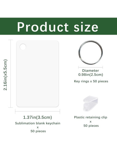 150 Piezas Llavero de Sublimación Doble Cara GEKIXUTP
