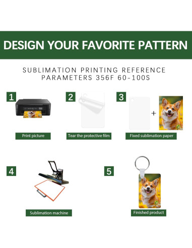 150 Piezas Llavero de Sublimación Doble Cara GEKIXUTP