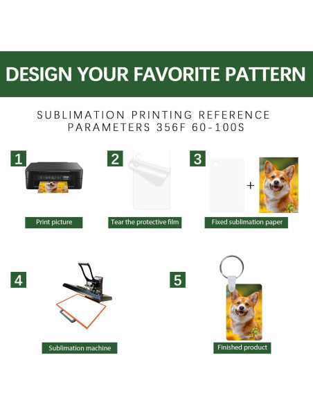 150 Piezas Llavero de Sublimación Doble Cara GEKIXUTP