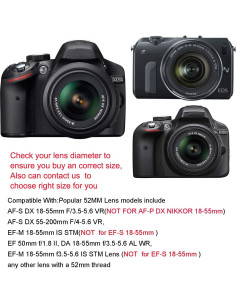 Juego de parasoles de lente 52mm Funifunds - Goma y Tulipán 2