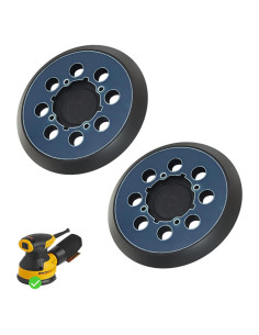 Paquete de 2 almohadillas de lijado Dewalt 5" (12.7 cm) 8 agujeros