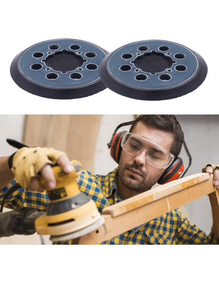 Paquete de 2 almohadillas de lijado Dewalt 5" (12.7 cm) 8 agujeros