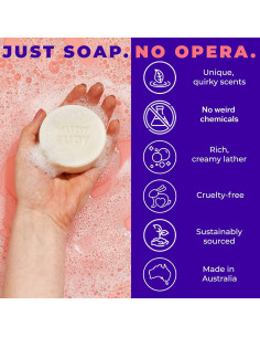 Paquete de Jabones Nudy Rudy Bestie - 3 x 119g, Naturales 2