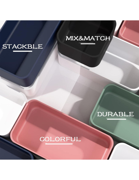 Juego de Organizadores de Cajones Apilables CHANCETSUI 6 PCS Juego de Organizadores de Cajones Apilables CHANCETSUI 6 PCS