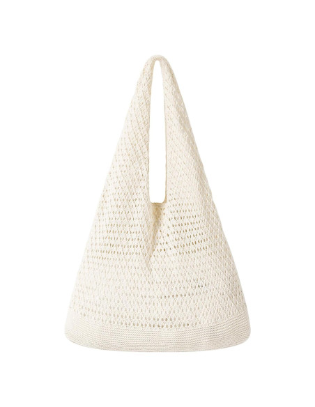 Bolsa de Playa de Crochet WantGor Albaricoque 35x36cm