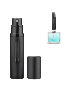 Botella de Perfume Refillable 5ml Qavhun Negra a Prueba de Fugas
