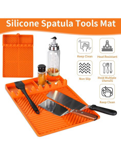 Alfombrilla de Silicona Proudy para Parrilla 40.6x29.2cm Naranja 2