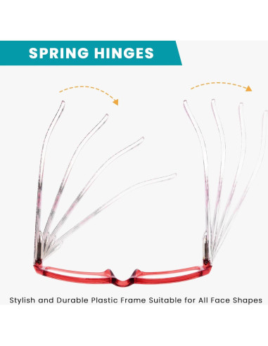 Paquete de 10 Gafas de Lectura GTSY para Mujeres y Hombres