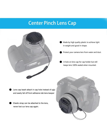 Juego de parasoles de lente 52mm Funifunds - Goma y Tulipán