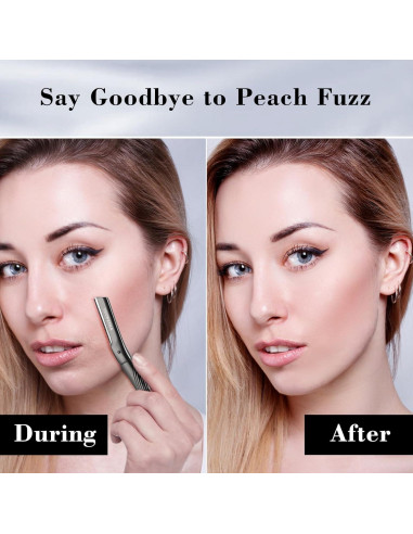 Afeitadora Facial EROWZOLA Dermaplaning Negro con 6 Cuchillas