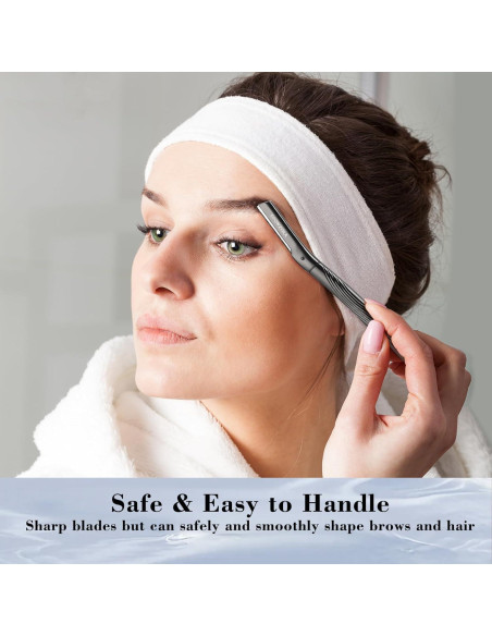 Afeitadora Facial EROWZOLA Dermaplaning Negro con 6 Cuchillas