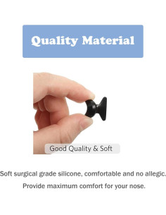 Almohadillas de nariz de silicona UPIONIC 10 pares transparentes 2