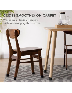 Deslizadores de patas de silla Aneaseit 8 piezas 3.81 cm Negro 2