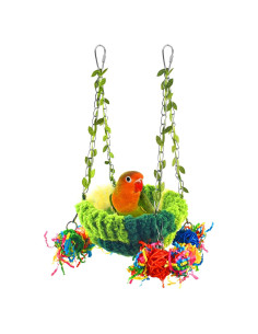 Cama Nido para Pájaro KATUMO 14 cm Verde Terciopelo