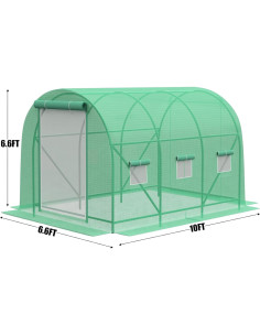 Invernadero Gaildon 3.05x2.13x2.13m con Ventanas y Puerta 2