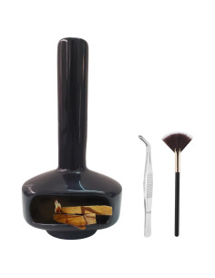 Soporte de Palo Santo Cerámica HUANGLWLIUF Negro 8.9x16.3cm