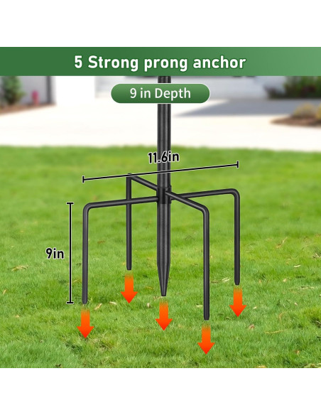 Poste para Comedero de Aves KOLAKO 234 cm Resistente a Ardillas
