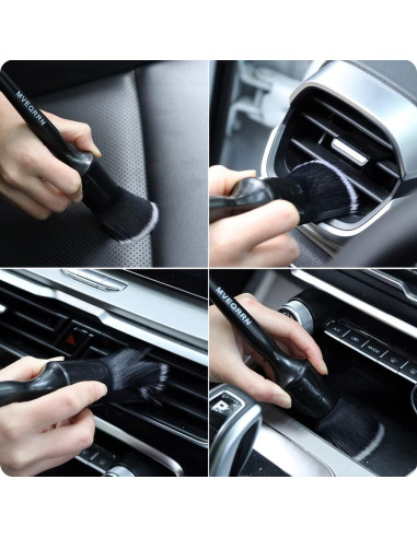 Juego de Cepillos de Detalle MVEQRRN 5 Pcs Pelo de Jabalí Suave