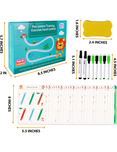 Cuaderno Reutilizable Scribble Genérico - 64 Páginas, Azul