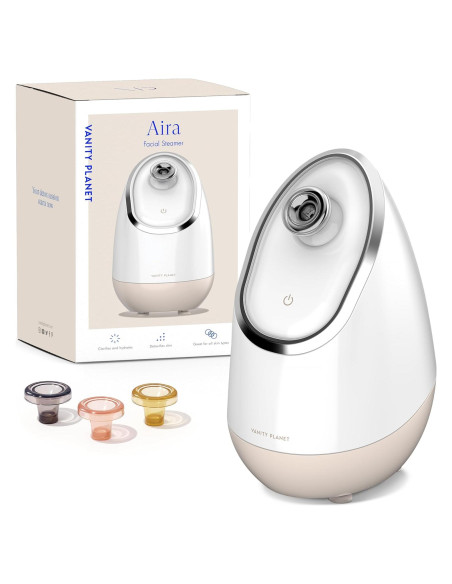 Vaporizador Facial Iónico Vanity Planet Aira Beige - Limpiador de Poros
