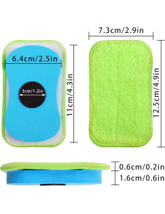 Borrador de Pizarra Microfibra OSOPOLA WP0301 + 2 Paños 2