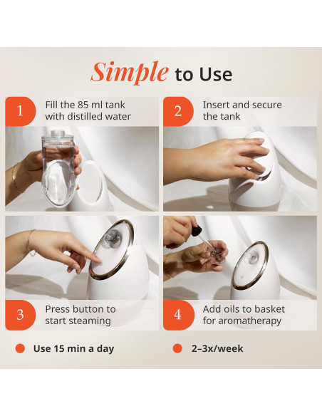 Vaporizador Facial Iónico Vanity Planet Aira Beige - Limpiador de Poros