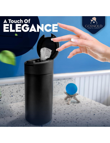 Dispensador de Toallitas Húmedas Recargable Gosnold Negro 26cm
