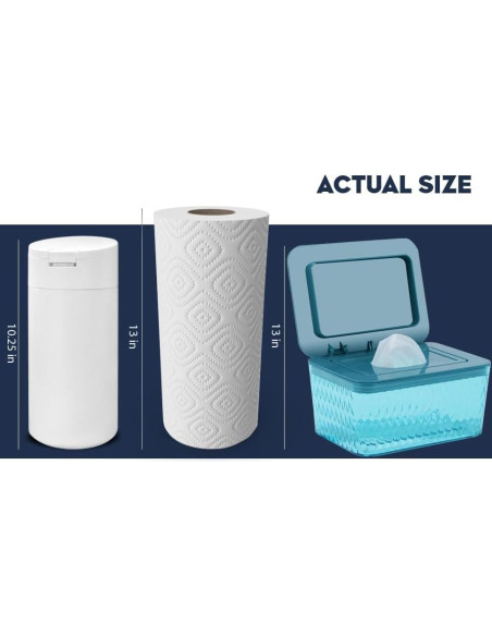 Dispensador de Toallitas Húmedas Recargable Gosnold Negro 26cm