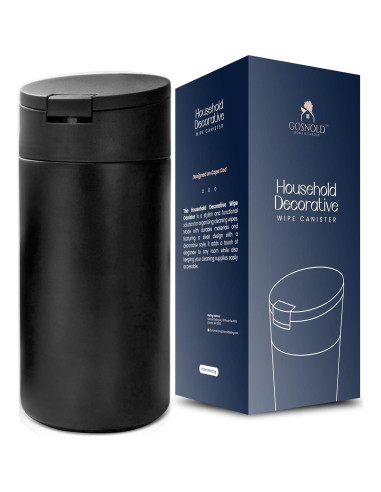 Dispensador de Toallitas Húmedas Recargable Gosnold Negro 26cm