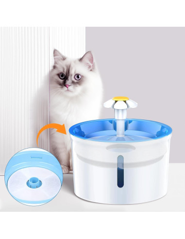 Filtros de Reemplazo para Fuente de Agua Mascotas Baofum - 4 Filtros + 2 Esponjas