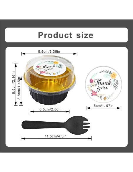 100 Moldes de Aluminio Desechables QZV 125ml con Tapas