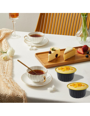 100 Moldes de Aluminio Desechables QZV 125ml con Tapas