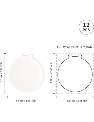 Llaveros LED de Sublimación Acrílicos PYD Life 12 Piezas