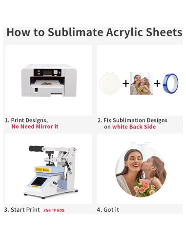 Llaveros LED de Sublimación Acrílicos PYD Life 12 Piezas