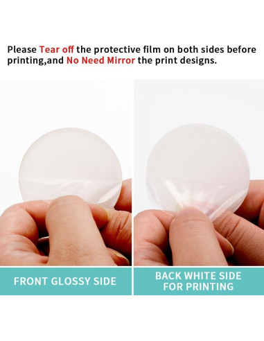 Llaveros LED de Sublimación Acrílicos PYD Life 12 Piezas