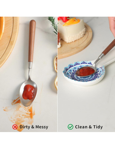 Soporte para Cucharas de Cerámica Fashionstorm Azul 22.9x9.9cm