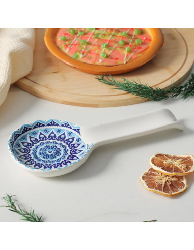 Soporte para Cucharas de Cerámica Fashionstorm Azul 22.9x9.9cm