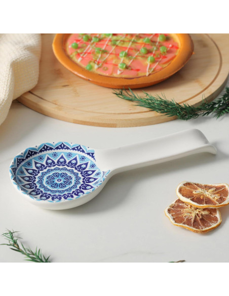 Soporte para Cucharas de Cerámica Fashionstorm Azul 22.9x9.9cm