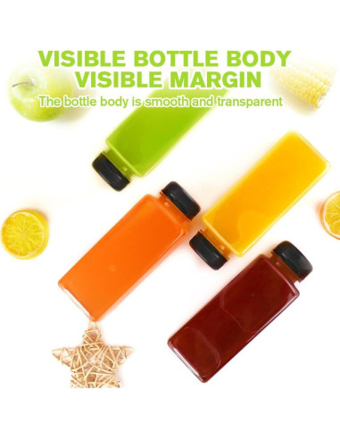 Botellas de Jugo Reutilizables Leaflai 12 Pcs 355 ml