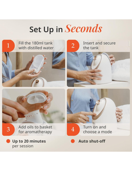 Vaporizador Facial Caliente y Frío Vanity Planet - 6 Modos