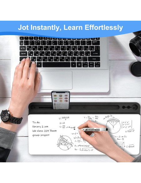 Pizarra Blanca de Vidrio WALGLASS con Almacenamiento 38.1x17.8cm