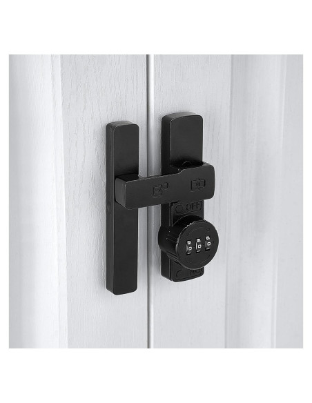 Cerradura de puerta de granero INIRET mecánica 180 negra Cerradura de puerta de granero INIRET mecánica 180 negra