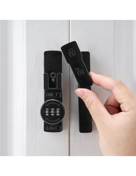 Cerradura de puerta de granero INIRET mecánica 180 negra Cerradura de puerta de granero INIRET mecánica 180 negra